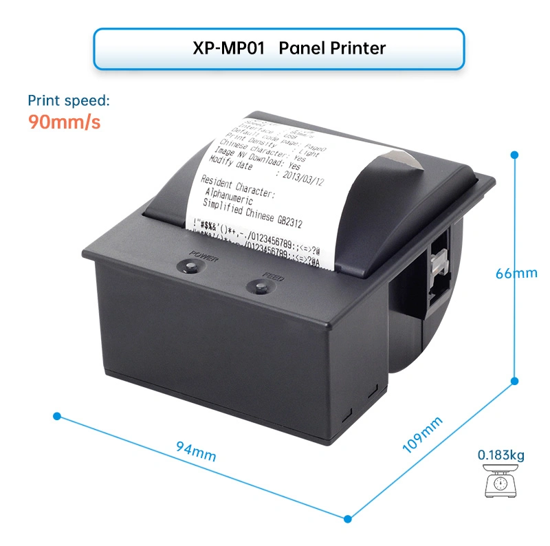 Xprinter XP-MP01 58mm Micro Thermal Embedded Panel Printer And Parallel Interface Thermal Printer