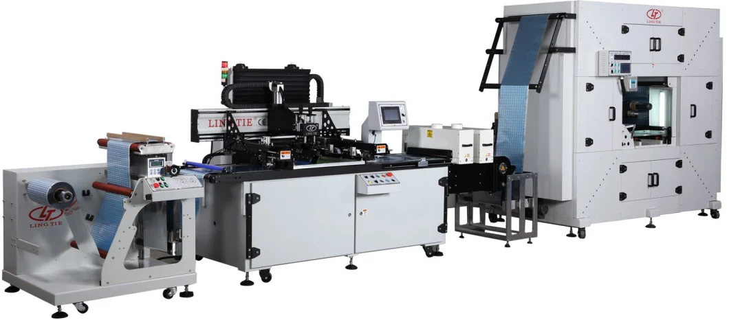 Automatic Roll to Roll Screen Printer for PVC, Pet, PP, PC, PE, BOPP All Kinds of Films Labels