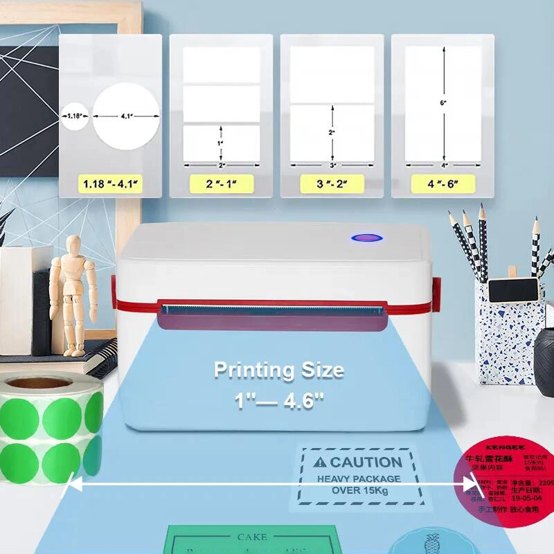 Four Colors 4 Inch 152mm/S 4X6 POS Barcode Label Sticker Printer