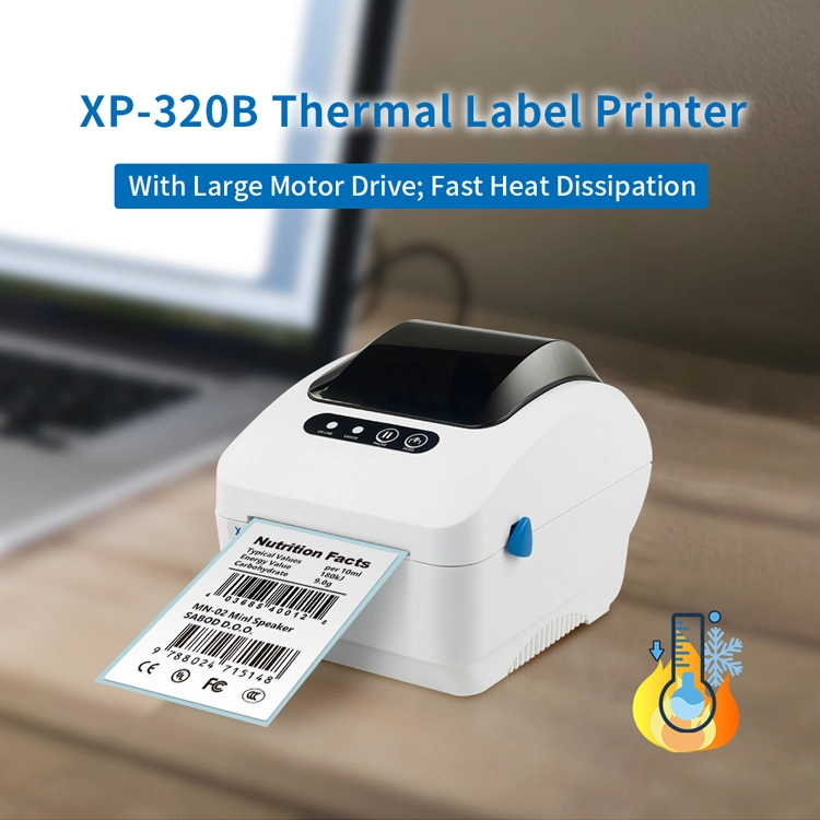 Xprinter XP-320B USB+Serial+Lan 3 Inch Barcode Label Printer Thermal Shipping Label Printer