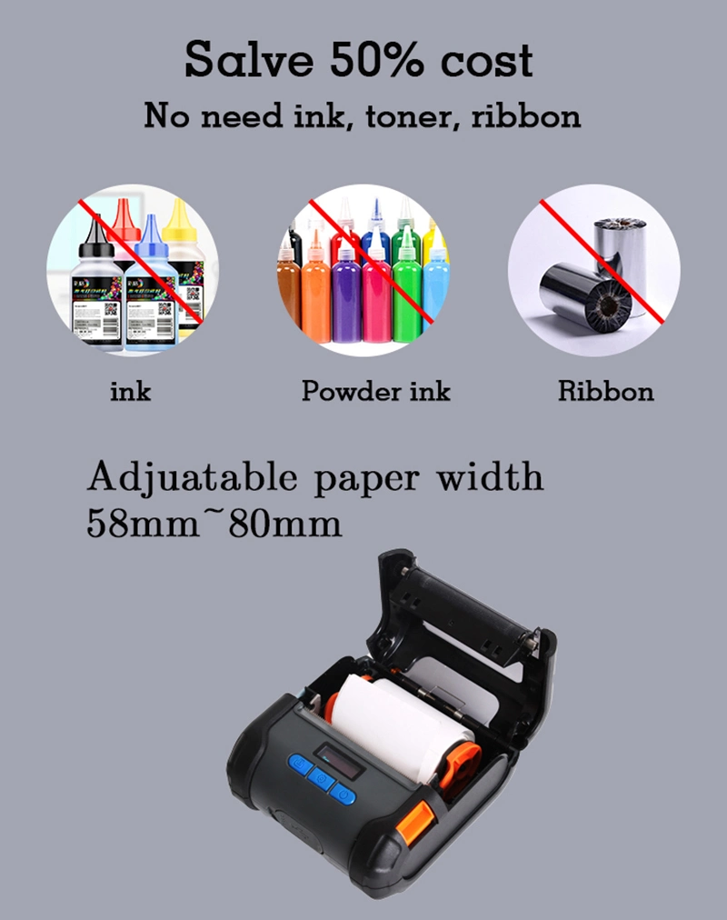 Handheld Inkless Portable Mini WiFi Wireless Thermal Receipt Mobile Label Printer