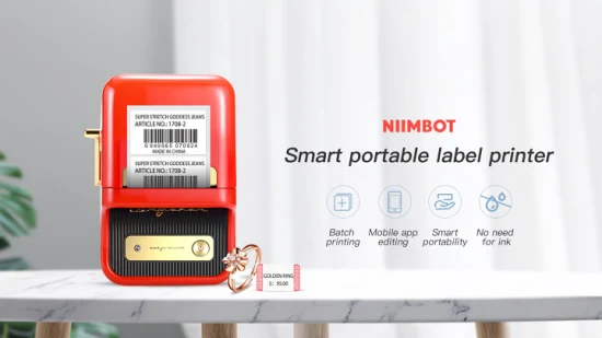 Niimbot B21 Joyería Etiqueta térmica Mini código de barras Impresora de etiquetas portátil